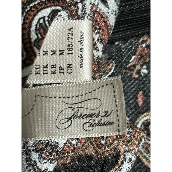 Forever 21 Exclusive Pants Wide Leg High Waist Black Brown Medium Boho Hippie - Picture 4 of 4